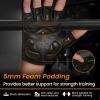 imageATERCEL Premium Leather Workout Gloves Ideal for Men and Women Suitable for Weightlifting Gym CyclingBlack