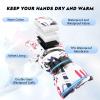 imageATERCEL Ski Gloves Men Women Waterproof 2022 Updated Touchscreen Snow Gloves Snowboard Gloves for Cold WeatherRed