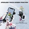 imageATERCEL Ski Gloves Men Women Waterproof 2022 Updated Touchscreen Snow Gloves Snowboard Gloves for Cold WeatherRed