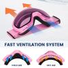 imageATERCEL Ski goggles OTG Antifog Snowboard Goggles Men Women Youth Snow Goggles Bendable DualLenses 100 UV Protection