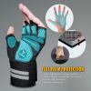 imageATERCEL Weight Lifting Gloves Breathable Workout Gloves with Wrist Support for Gym Exercise Pull ups Super Lightweight for Mens and Women Full Palm ProtectionBlack