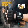 imageATERCEL Weight Lifting Gloves Breathable Workout Gloves with Wrist Support for Gym Exercise Pull ups Super Lightweight for Mens and Women Full Palm ProtectionBlack