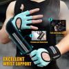 imageATERCEL Weight Lifting Gloves Breathable Workout Gloves with Wrist Support for Gym Exercise Pull ups Super Lightweight for Mens and Women Full Palm ProtectionAqua