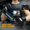 imageATERCEL Weight Lifting Gloves Breathable Workout Gloves with Wrist Support for Gym Exercise Pull ups Super Lightweight for Mens and Women Full Palm ProtectionBlack