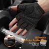 imageATERCEL Weight Lifting Gloves Full Palm Protection Workout Gloves for Gym Cycling Exercise Breathable Super Lightweight for Mens and WomenBlack