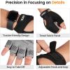 imageATERCEL Weight Lifting Gloves Full Palm Protection Workout Gloves for Gym Cycling Exercise Breathable Super Lightweight for Mens and WomenGrey Black