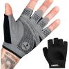imageATERCEL Weight Lifting Gloves Full Palm Protection Workout Gloves for Gym Cycling Exercise Breathable Super Lightweight for Mens and WomenGrey Black