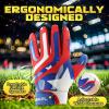 imageATERCEL Youth Football Gloves Kids Sticky Receiver Gloves Grip Football Glove for Boys GirlsRed
