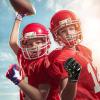 imageATERCEL Youth Football Gloves Kids Sticky Receiver Gloves Grip Football Glove for Boys GirlsRed