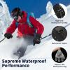 imageWaterproof Ski Gloves Warm 3M Thinsulate Gloves Touchscreen for Men Women in Skiing Snowboarding Snowmobiling HikingBlack
