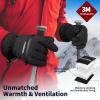 imageWaterproof Ski Gloves Warm 3M Thinsulate Gloves Touchscreen for Men Women in Skiing Snowboarding Snowmobiling HikingBlack