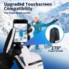 imageWaterproof Ski Gloves Warm 3M Thinsulate Gloves Touchscreen for Men Women in Skiing Snowboarding Snowmobiling HikingWhite