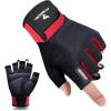 imageATERCEL Workout Gloves for Men and Women Exercise Gloves for Weight Lifting Cycling Gym Training Breathable and Snug fitRed