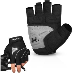 imageATERCEL Cycling Gloves with Padded SBR for Road ampamp Mountain Biking  Breathable Elastic Back Men ampamp Womens Bicycle GlovesMedium