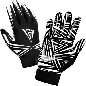 imageATERCEL Football Gloves for Men  Enhanced Performance and High Grip Receiver Gloves for Rugby Adults and Youthwhite