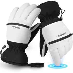 imageATERCEL Waterproof Touchscreen Ski Gloves Snow Gloves for Snowboard Snowmobile Winter Hiking for Man and Women Suitable in Cold Weather