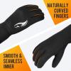 imageATERCEL Gloves for Women Cold Weather Winter Gloves MenTouch Screen Warm Waterproof Glove for Cycling Running DrivingBlack